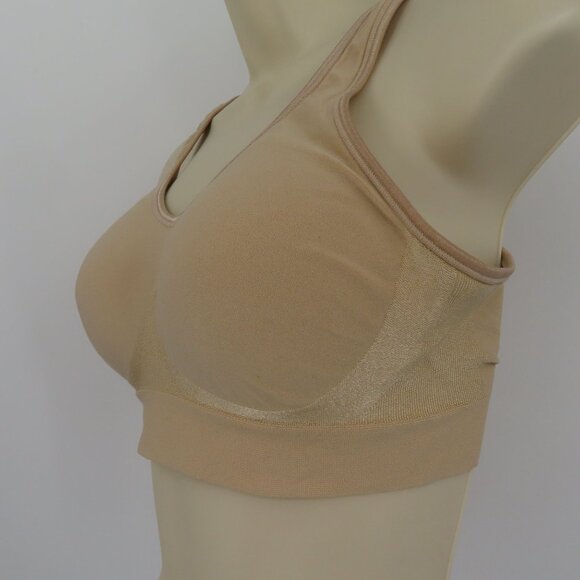 Bali Medium M 3488 Comfort Revolution Shaping Wireless Bra Solid Beige Lined - Picture 4 of 12